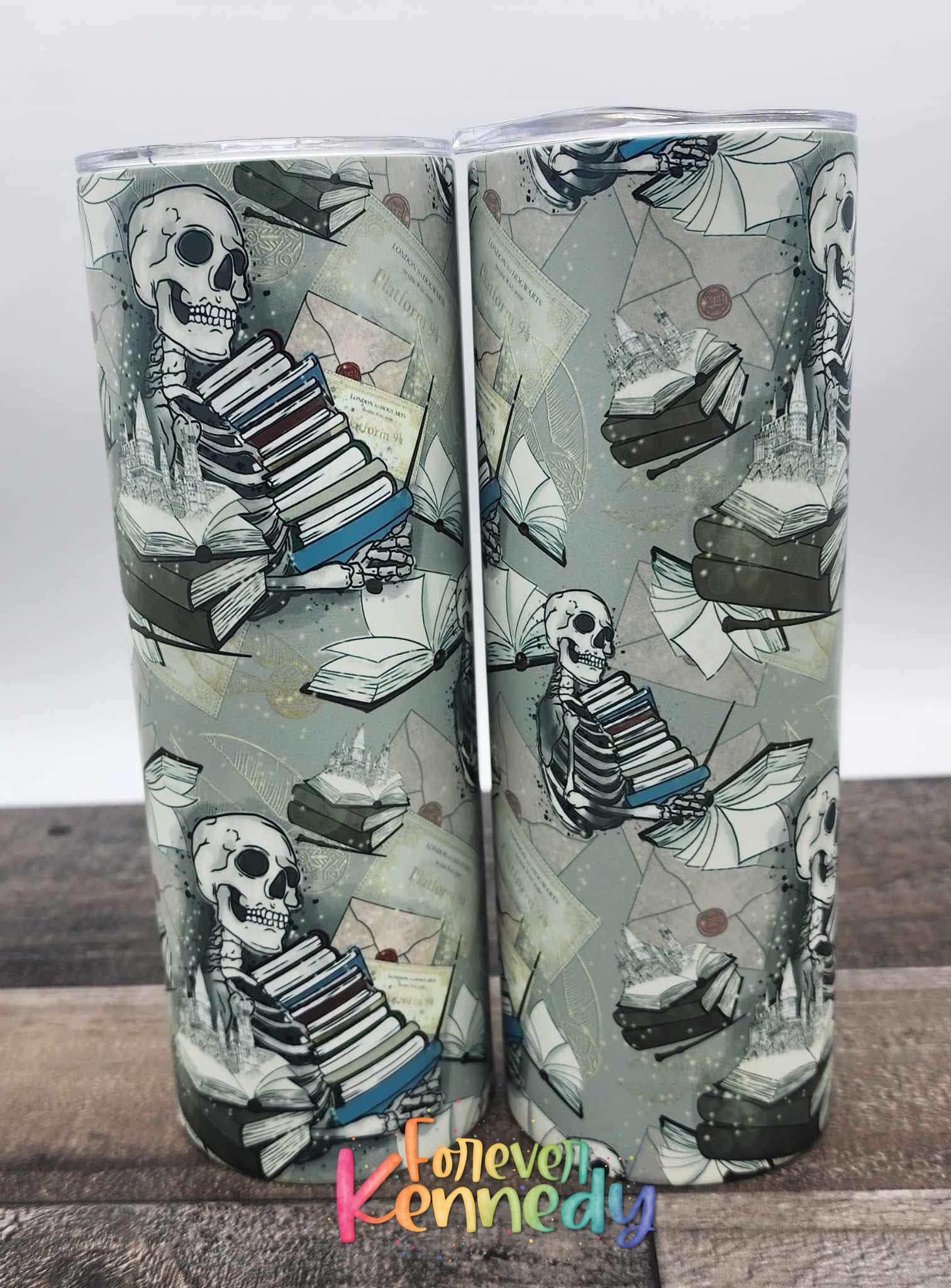 Magic 20oz Skull Tumbler with Lid and Straw