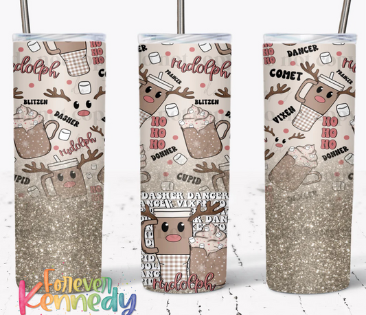 (MTO) 20oz Tumbler: Reindeer drinks