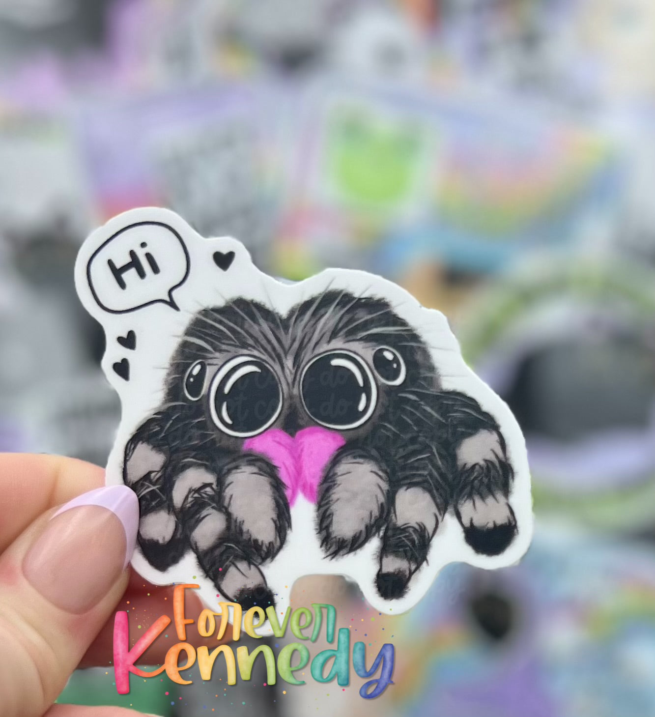 (RTS) Vinyl Sticker: Hi jumping spider