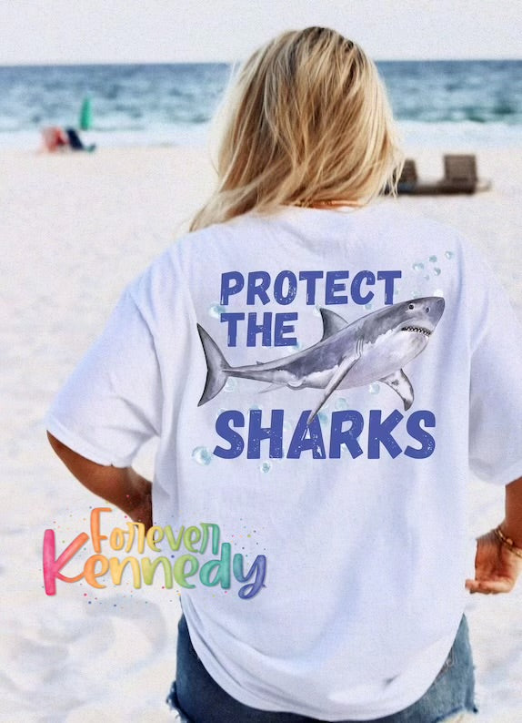 (MTO) CHOOSE YOUR APPAREL STYLE (front only): Protect the sharks