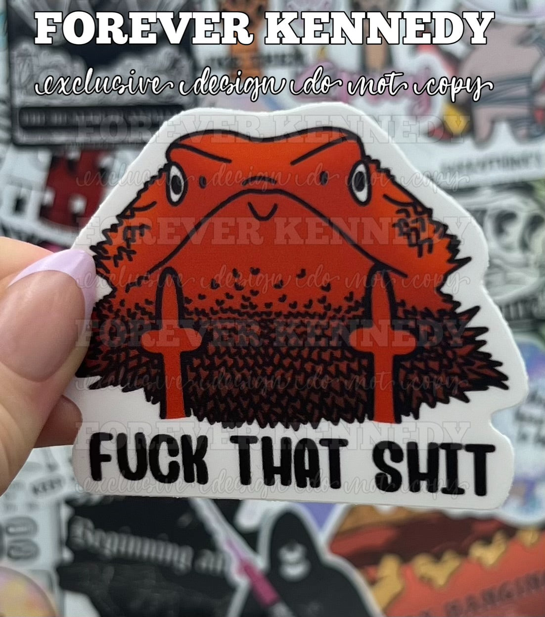 (RTS) Vinyl Sticker: Fuck that shit bearded