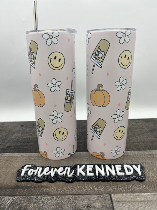 (MTO) 20oz Tumbler: Pumpkins and coffee