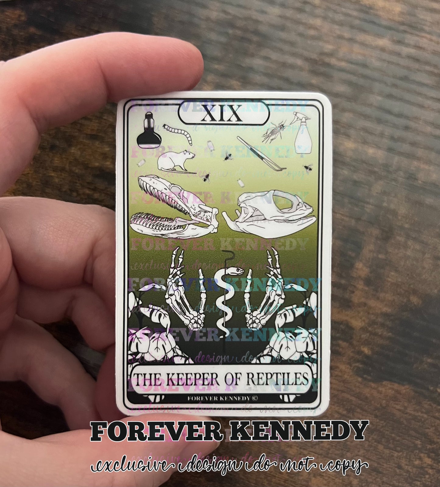 (RTS) Vinyl Sticker: Exclusive / Keeper of Reptiles Tarot