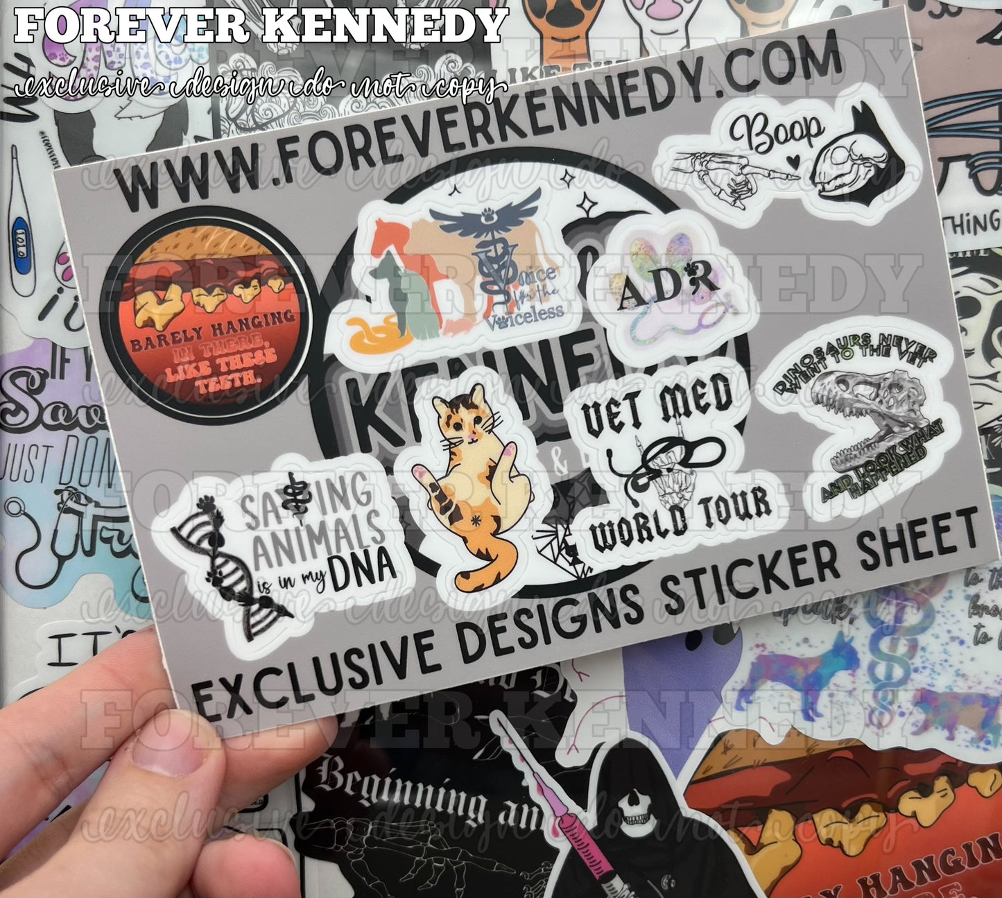 (RTS) EXCLUSIVE Vinyl Sticker Sheet: Includes 8 mini stickers