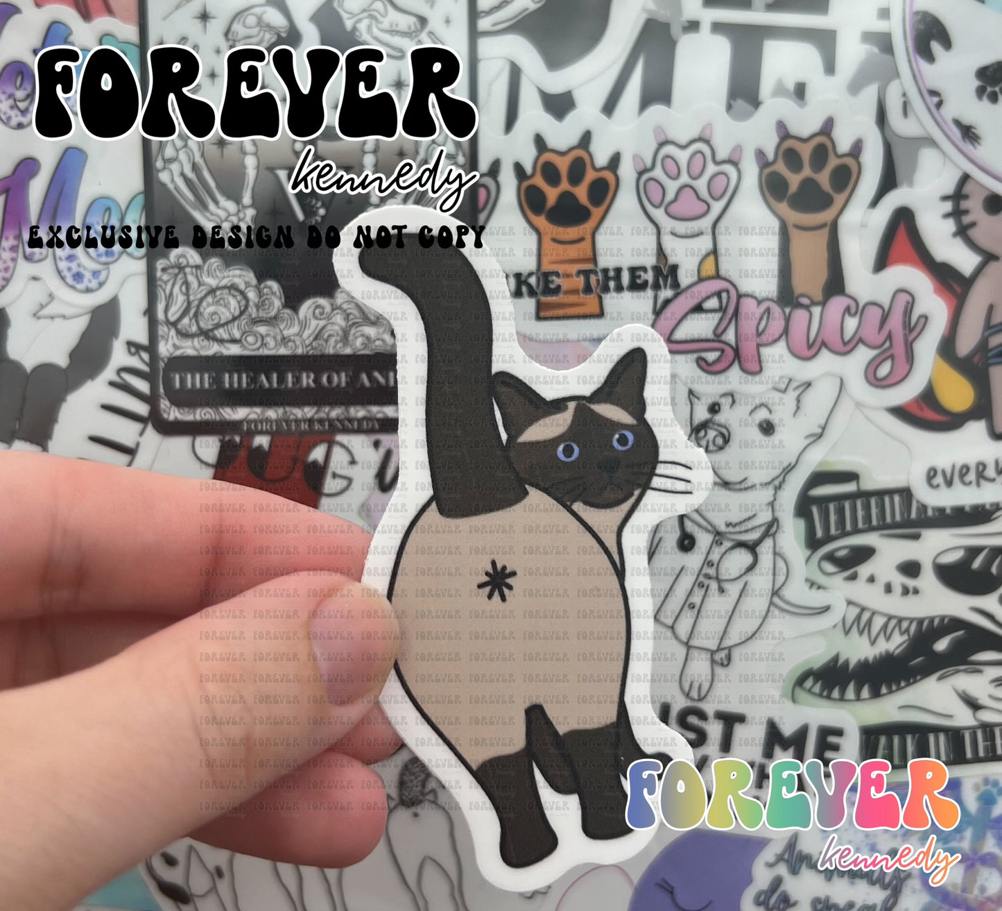 (RTS) Vinyl Sticker: EXCLUSIVE / Siamese Cat Butt