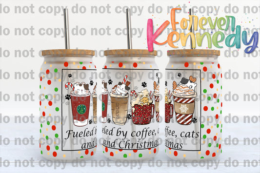 (MTO) Glass Can: Christmas and cats