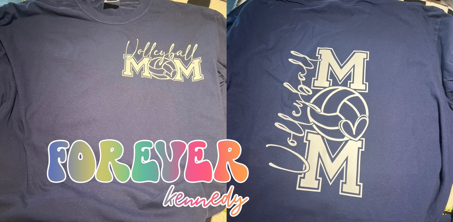 (MTO APPAREL) * CHOOSE STYLE: Volleyball Mom (front and back design)