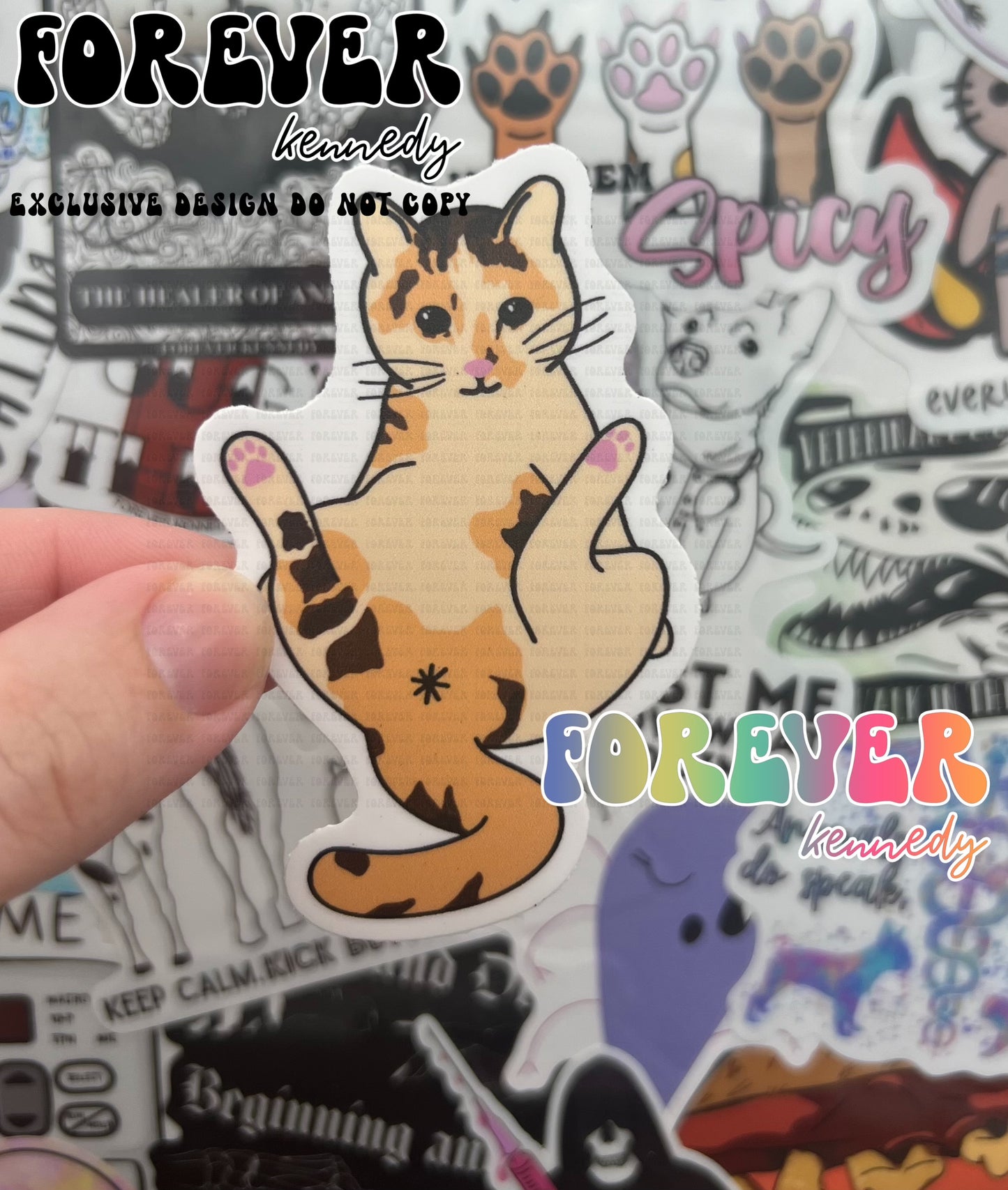 (RTS) Vinyl Sticker: EXCLUSIVE / Calico Cat Butt