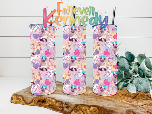 (MTO) 20oz Tumbler *choose style*: Tarot Cats Lovers