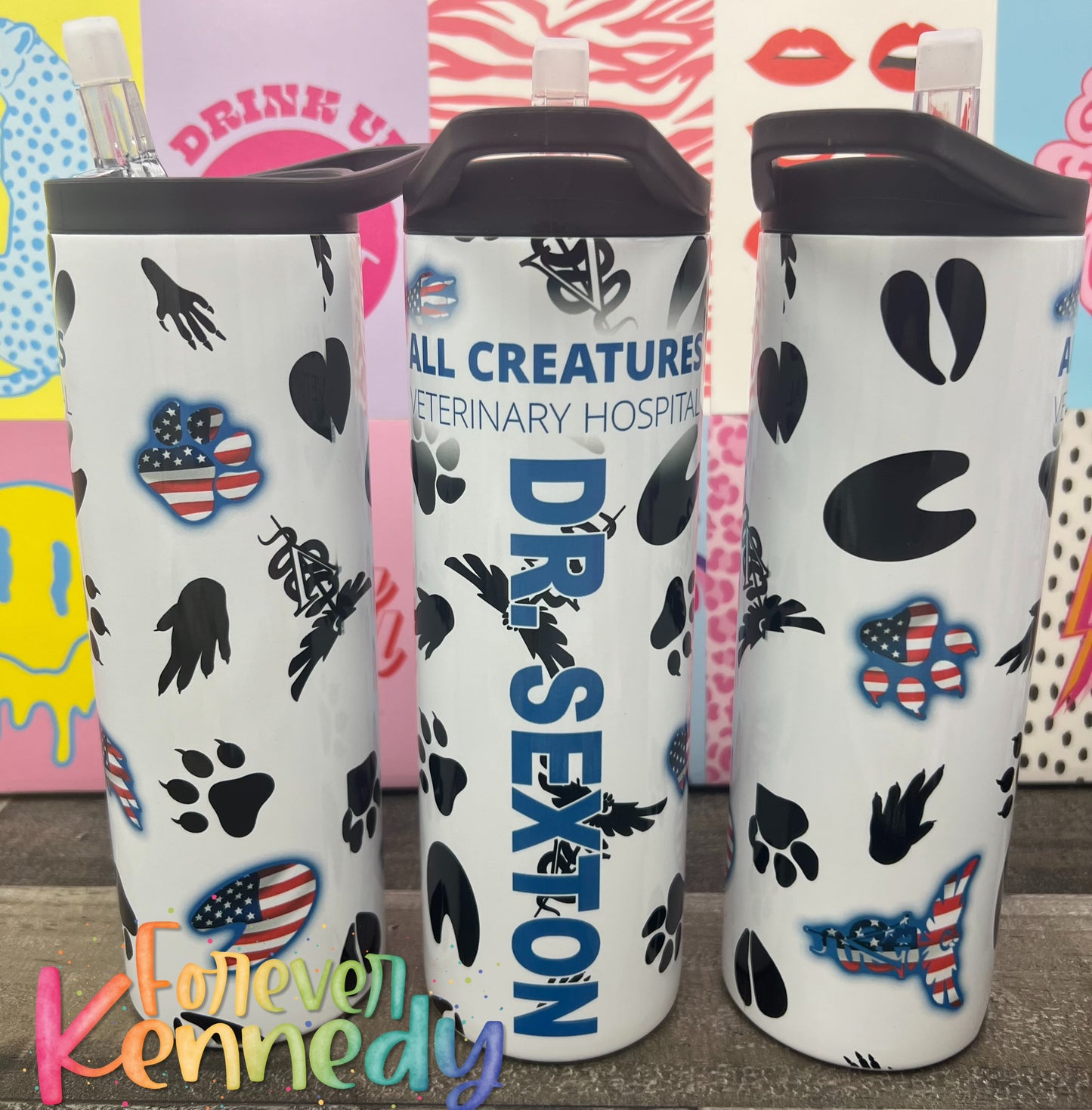 (MTO) 20oz Tumbler *choose style*: All Creatures Veterinary Hospital