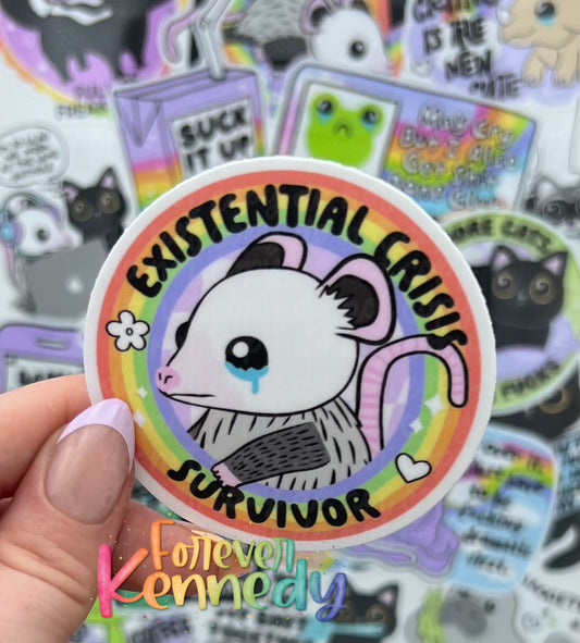 (RTS) Vinyl Sticker: Existential crisis survivor