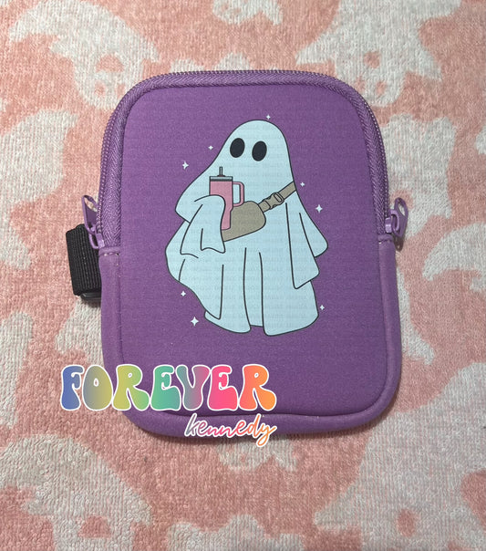 (MTO) Tumbler Bag with zipper: Ghost with belt bag and cup