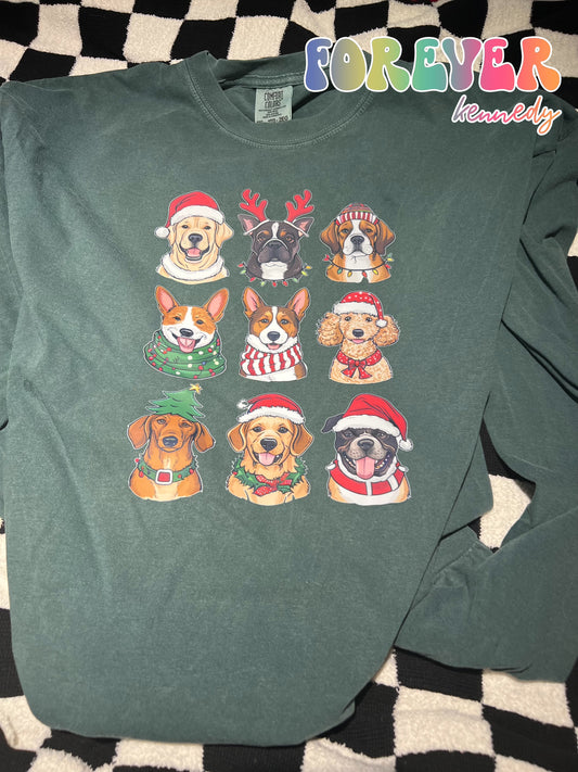 (MTO APPAREL) * CHOOSE STYLE: Holiday Dogs Collage