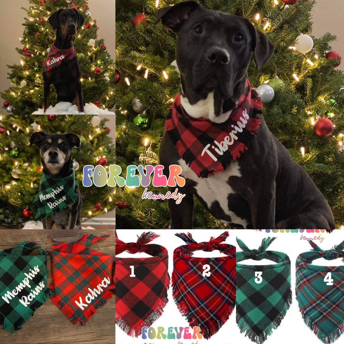 (MTO) Pet Holiday Bandana