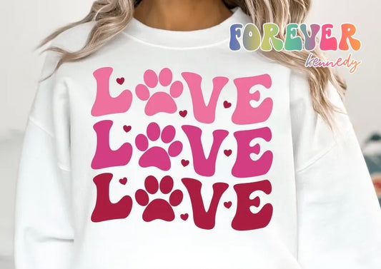 (MTO APPAREL) * CHOOSE STYLE: Love stacked paw print