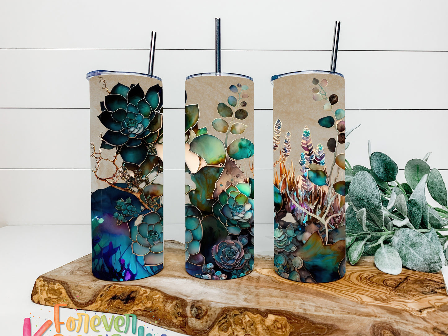 (MTO) 20oz Tumbler: Succulents