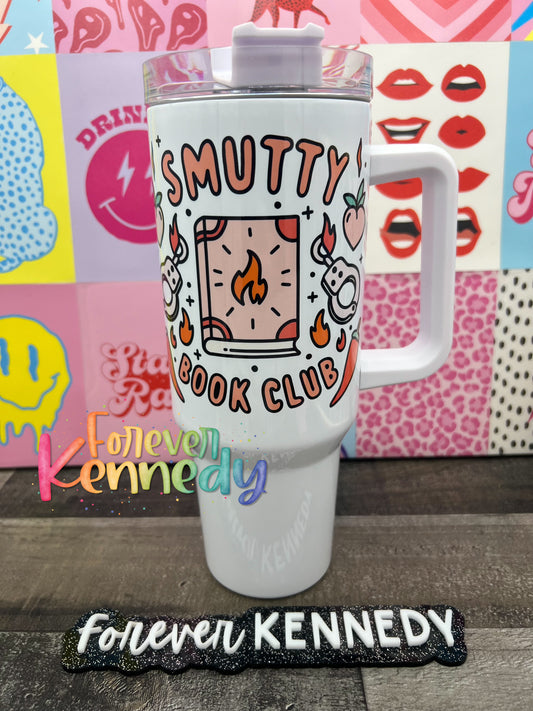 (MTO) 40oz Tumbler with handle: Smutty Book Club