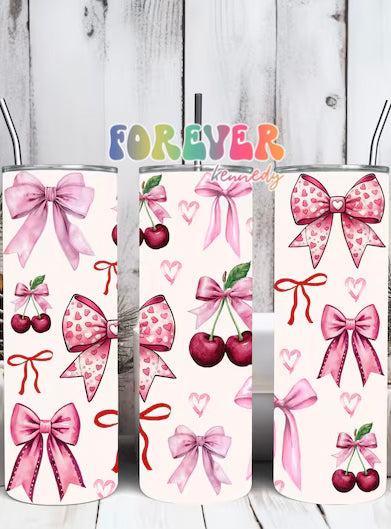 (MTO) 20oz Tumbler *choose style*: Cherry bows