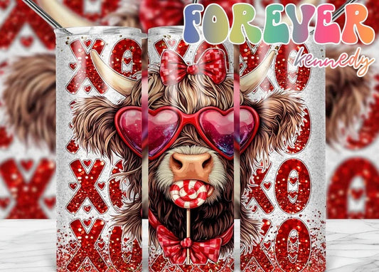 (MTO) 20oz Tumbler *choose style*: XOXO Cow