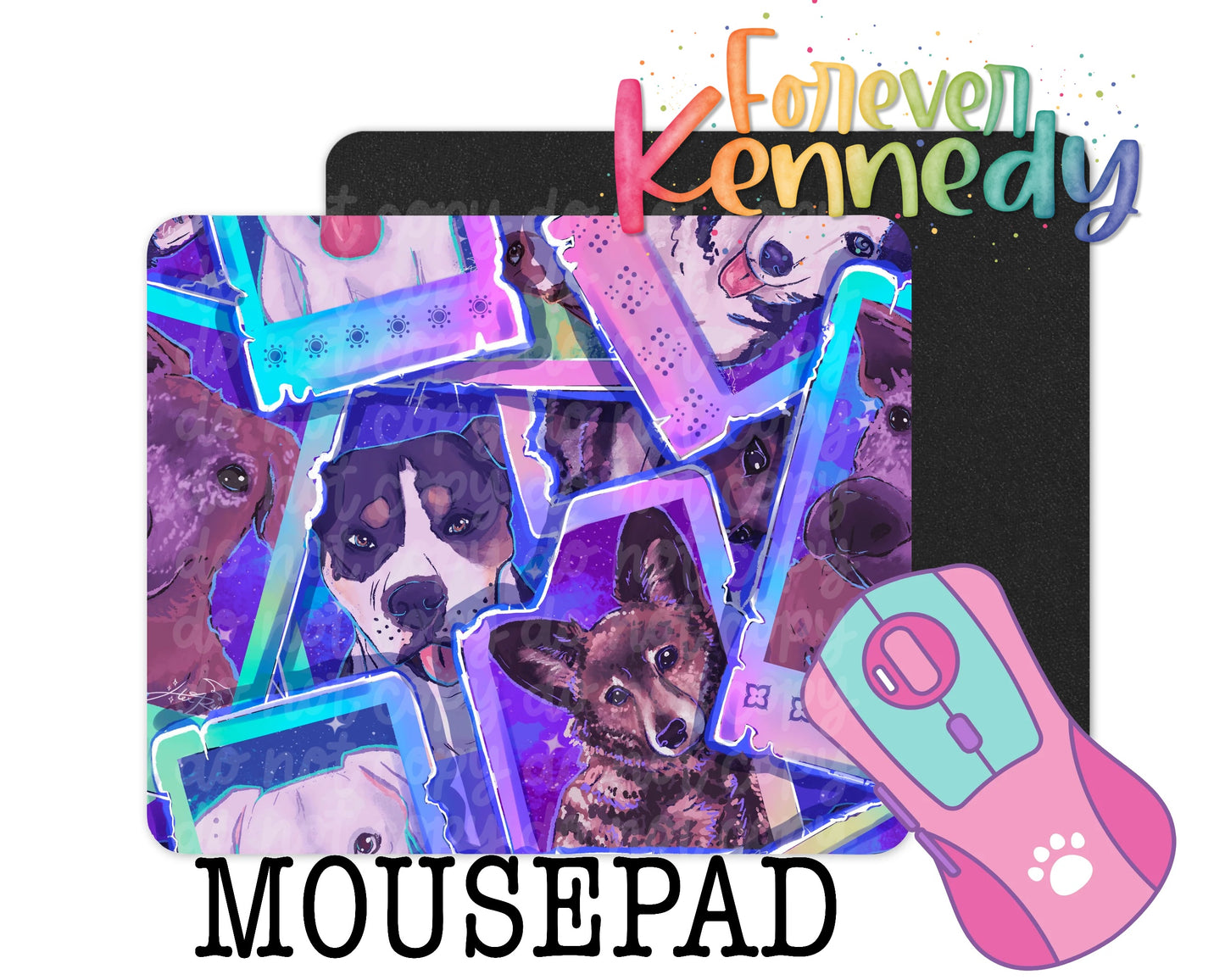 (MTO) Mousepad: Tarot Dogs Collage