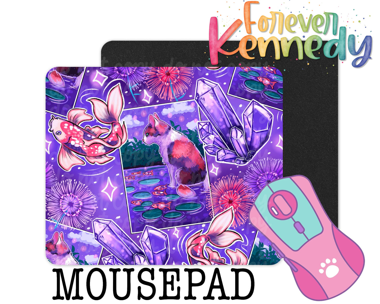 (MTO) Mousepad: Tarot Cats Koi Judgement