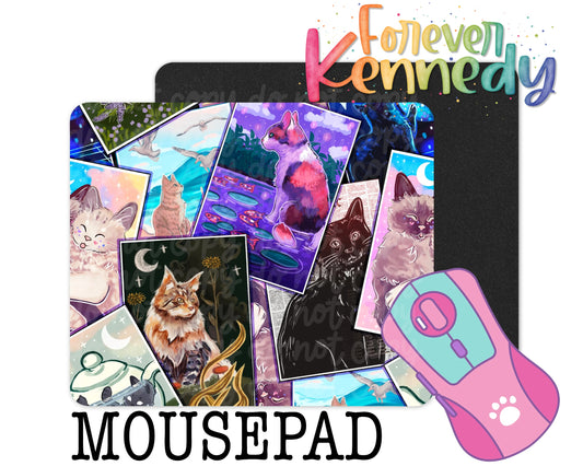 (MTO) Mousepad: Tarot Cats Mash Up