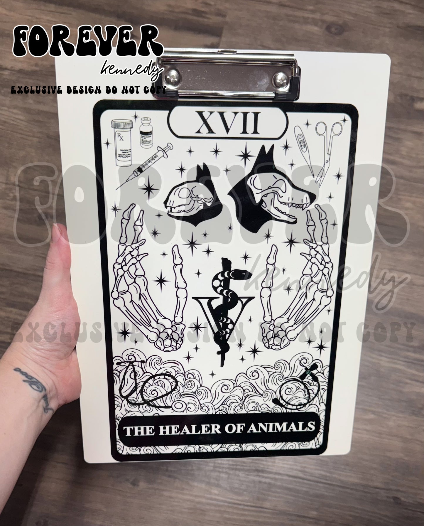 (MTO) Clipboard: EXCLUSIVE DESIGN The Healer of Animals Veterinary Tarot *double sided design*