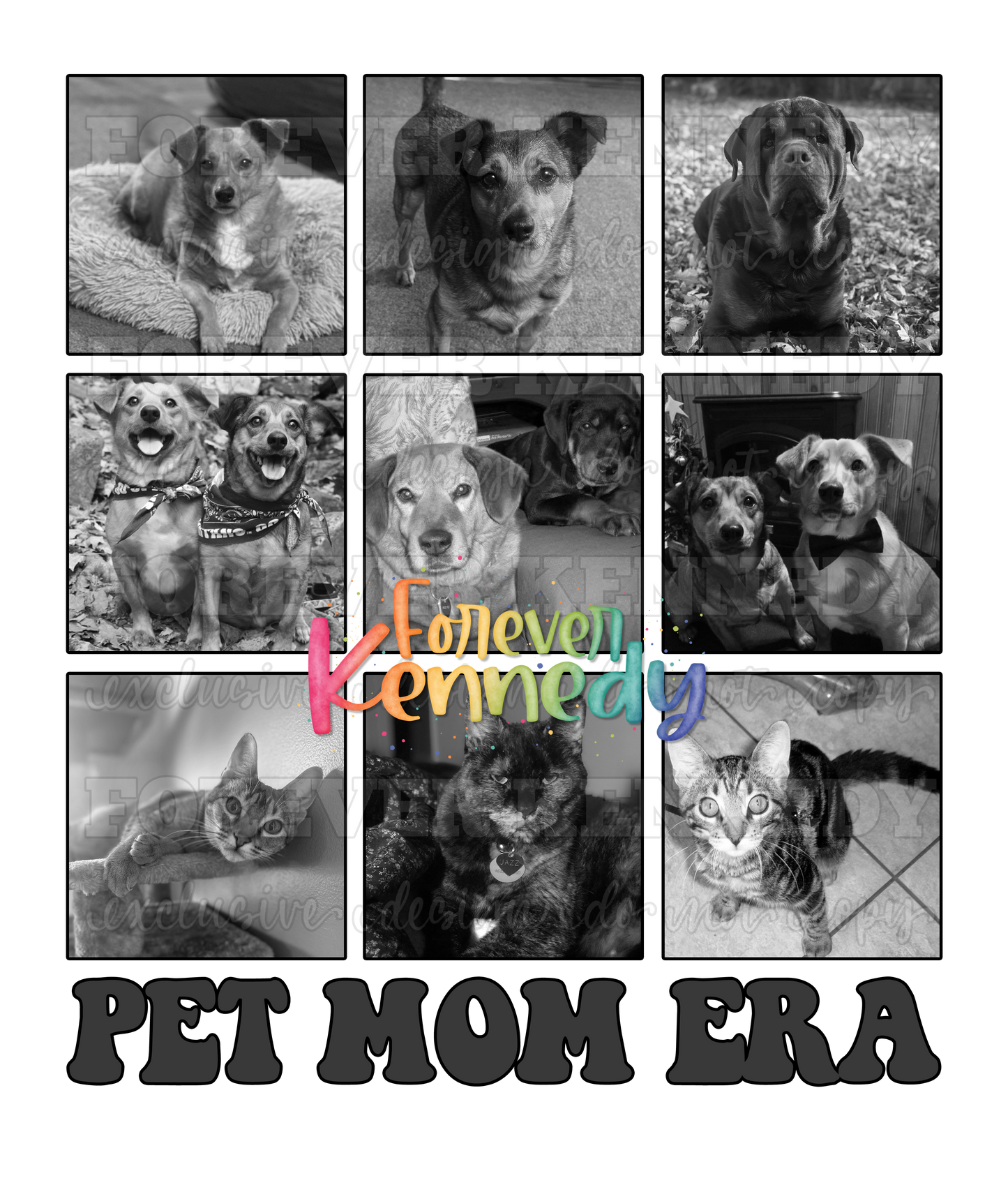 (MTO) Pick Your Apparel: CUSTOM Pet Photo Collage / Text