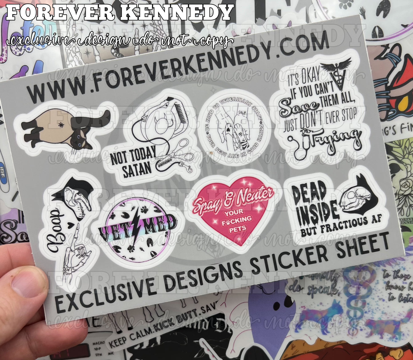 (RTS) EXCLUSIVE Vinyl Sticker Sheet: Includes 8 mini stickers