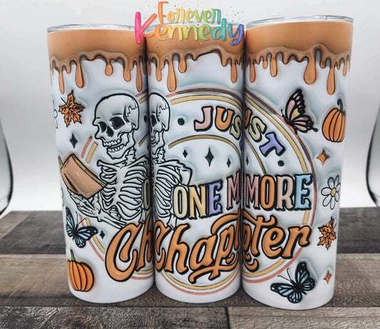 (MTO) 20oz Tumbler: Book Lovers / (3D) Just one more chapter