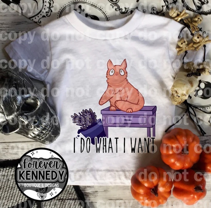 (MTO) Pick Your Apparel: Plant / I do what I want (orange cat)