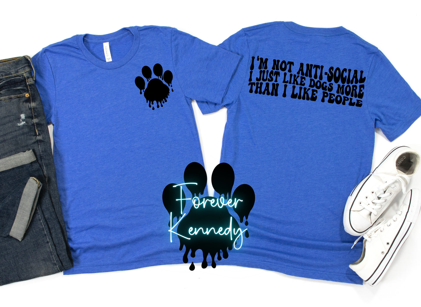 (MTO) EXCLUSIVE Pick your Apparel: Front & Back: Anti-Social / Dogs