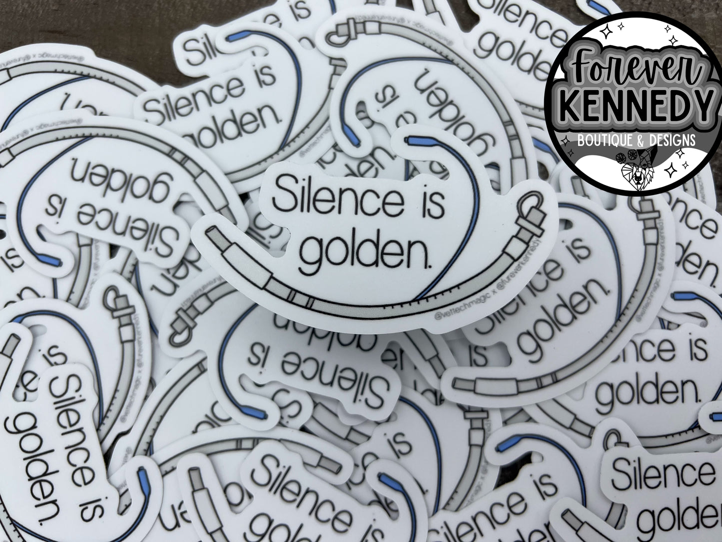 (RTS) Vinyl Sticker: Silence is golden