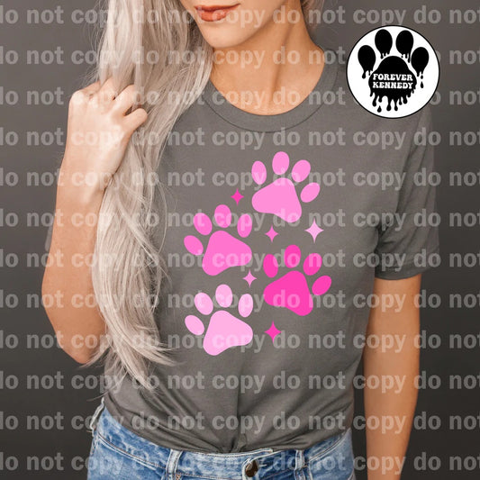 (MTO) Pick your Apparel: Pink paw prints