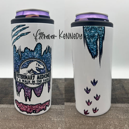 (MTO) Sub Skinny Koozie: Veterinary Medicine is a walk in the park