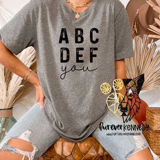 (MTO) Apparel: ABCDEF you