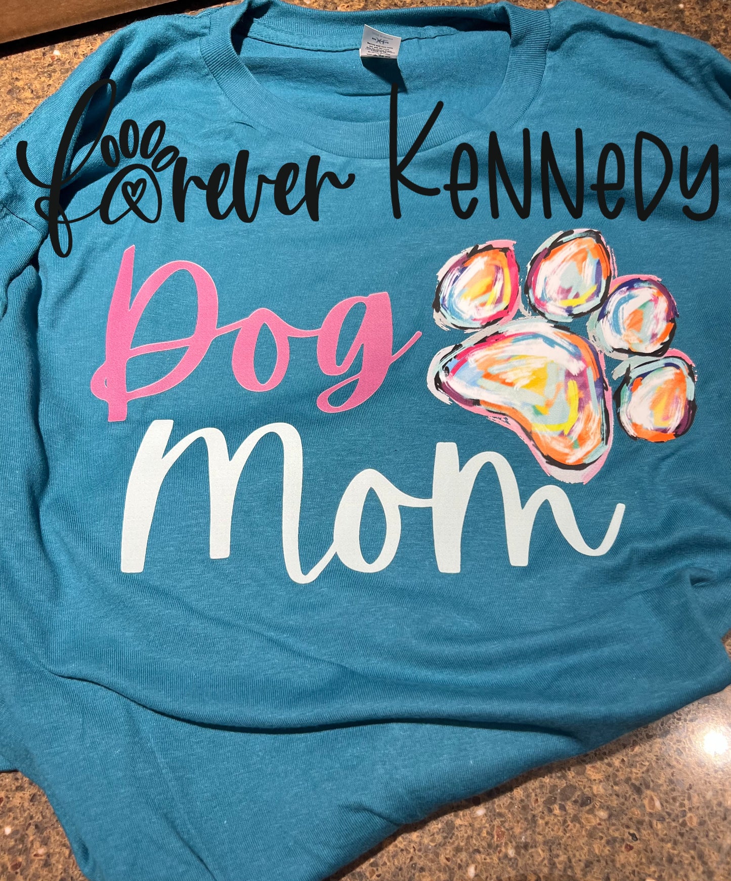 (MTO) Pick your Apparel: Dog Mom (Colorful Paw)