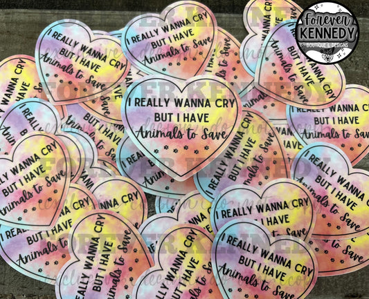 (RTS) Vinyl Sticker: EXCLUSIVE / I really wanna cry