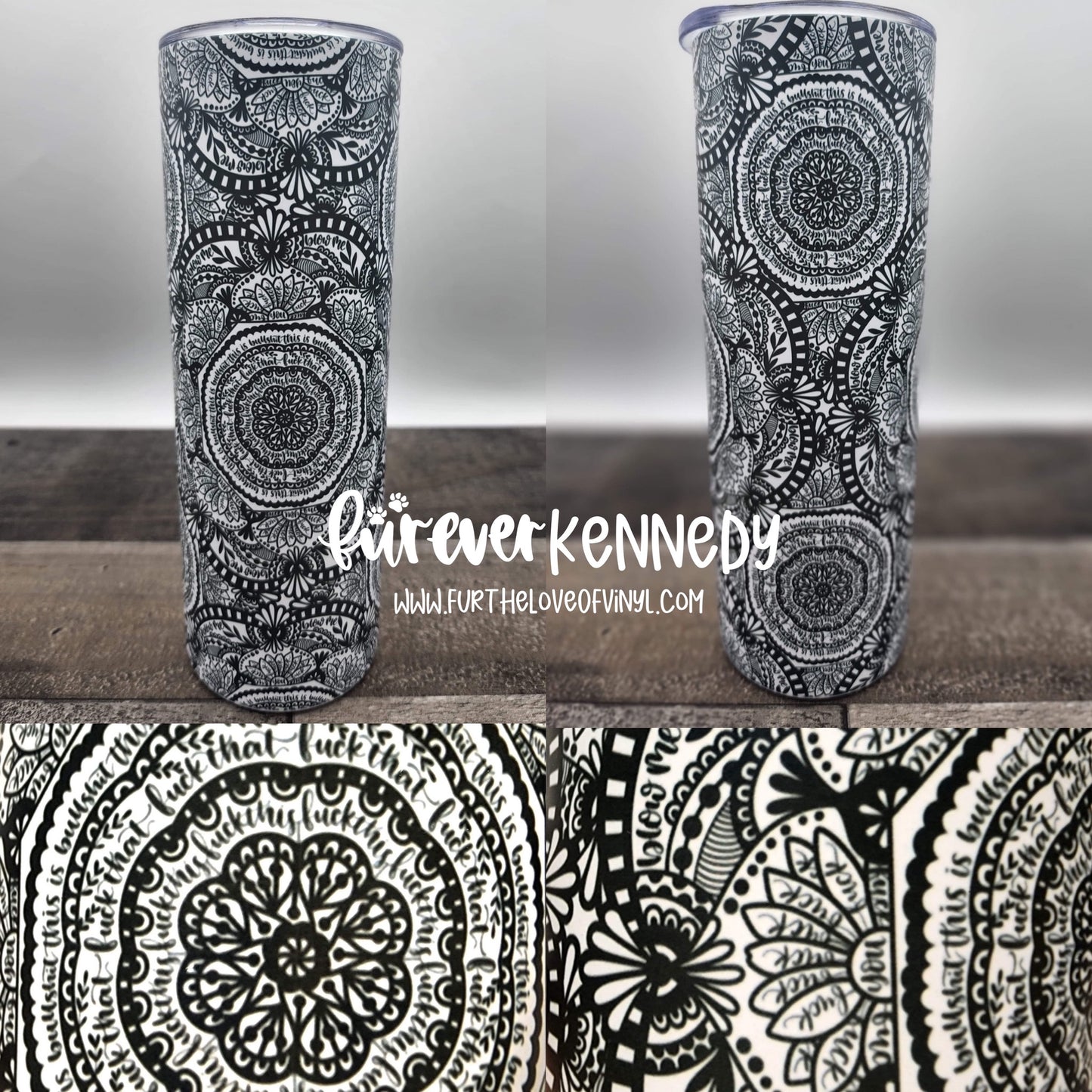 (MTO) Sub Tumbler: Sweary Mandala